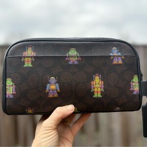 Coach Cosmic Robot Travel Kit Bag in Signature Coated Canvas